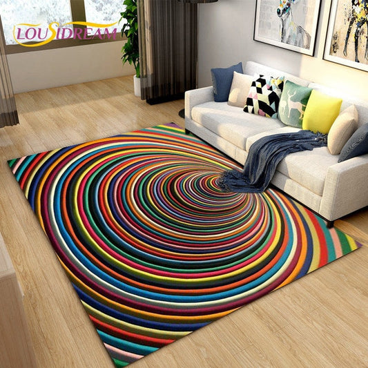 Rainbow Vortex Rug